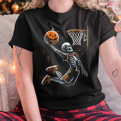 Hallowen Shirts for Family, Funny hallowen shirts, Hallowen Unisex T-Shirt/Hoodie/Sweatshirt HLT00 - Skeleton Basketball Player Men Boys Scary For Halloween T-Shirt