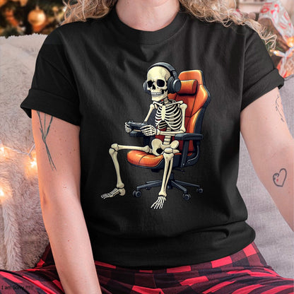 Hallowen Shirts for Family, Funny hallowen shirts, Hallowen Unisex T-Shirt/Hoodie/Sweatshirt HLT00 - Halloween Skeleton Gamer Video Gaming Boys Girls Men Women T-Shirt
