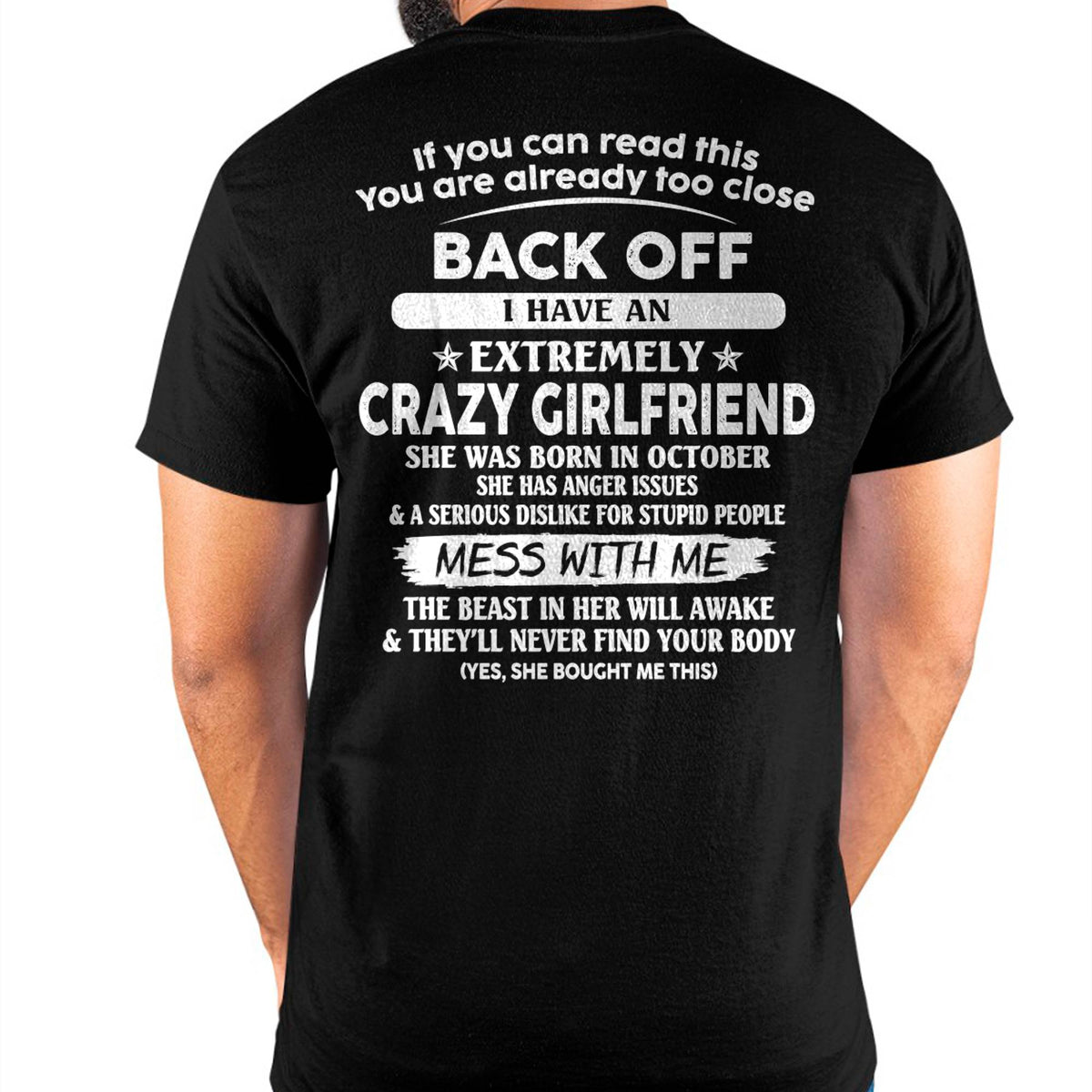 October - If You Can Read This You Are Already Too Close - Gift For Your Boyfriend, Husband From Wife - TLEE10 (SKU07-175-10)