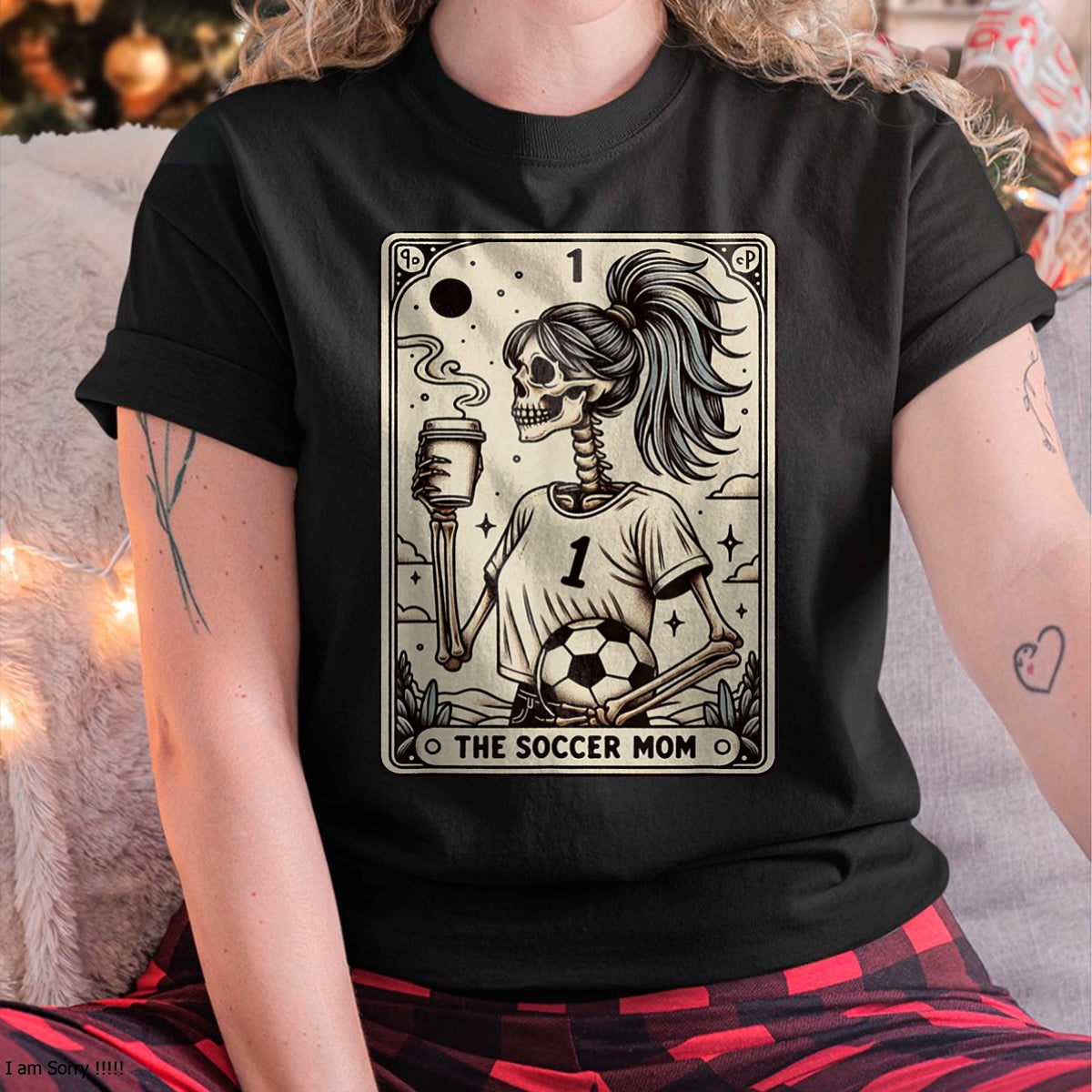 Hallowen Shirts for Family, Funny hallowen shirts, Hallowen Unisex T-Shirt/Hoodie/Sweatshirt HLT00 - Soccer Mom Tarot Card, Vintage Halloween Soccer Mama Sweatshirt
