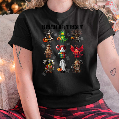 Hallowen Shirts for Family, Funny hallowen shirts, Hallowen Unisex T-Shirt/Hoodie/Sweatshirt HLT00 - Building Bricks Halloween Brick Or Treat Costume Monsters T-Shirt