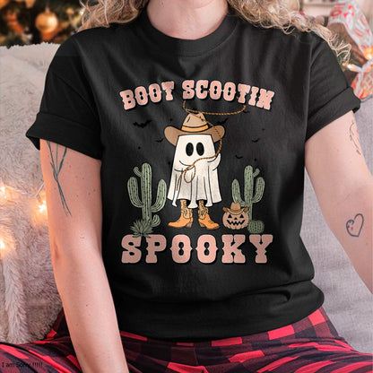 Hallowen Shirts for Family, Funny hallowen shirts, Hallowen Unisex T-Shirt/Hoodie/Sweatshirt HLT00 - Funny Boot Scootin Spooky Cowboy Ghost Men Toddler Halloween T-Shirt