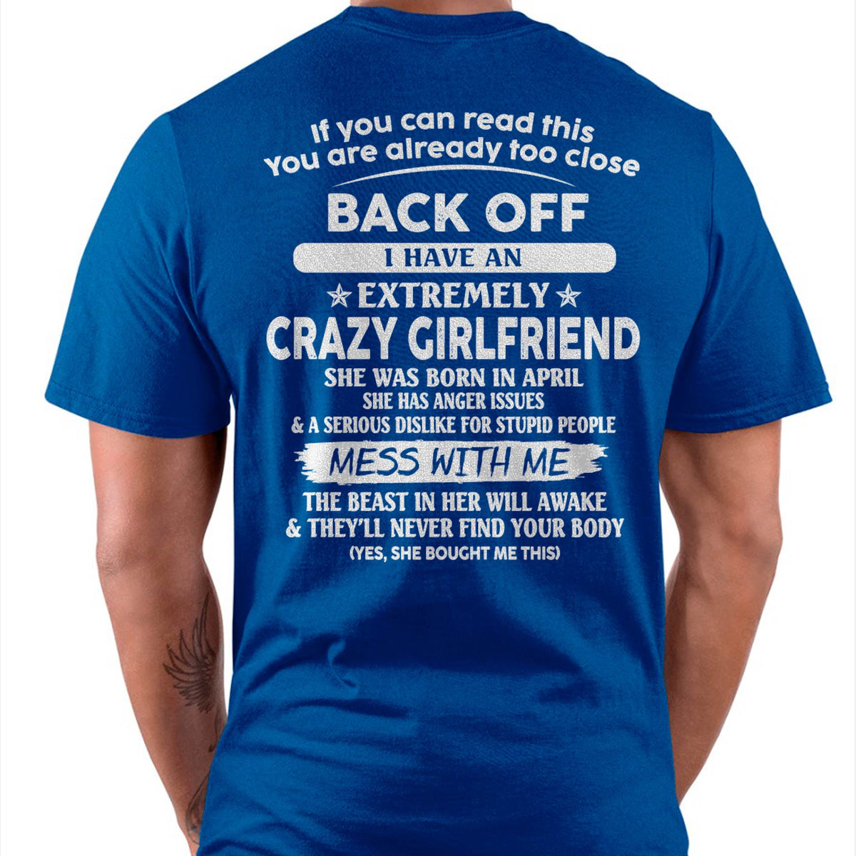 April - If You Can Read This You Are Already Too Close - Gift For Your Boyfriend, Husband From Wife - TLEE04 (SKU07-175-04)