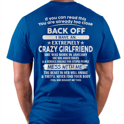 January - If You Can Read This You Are Already Too Close - Gift For Your Boyfriend, Husband From Wife - TLEE01 (SKU07-175-01)