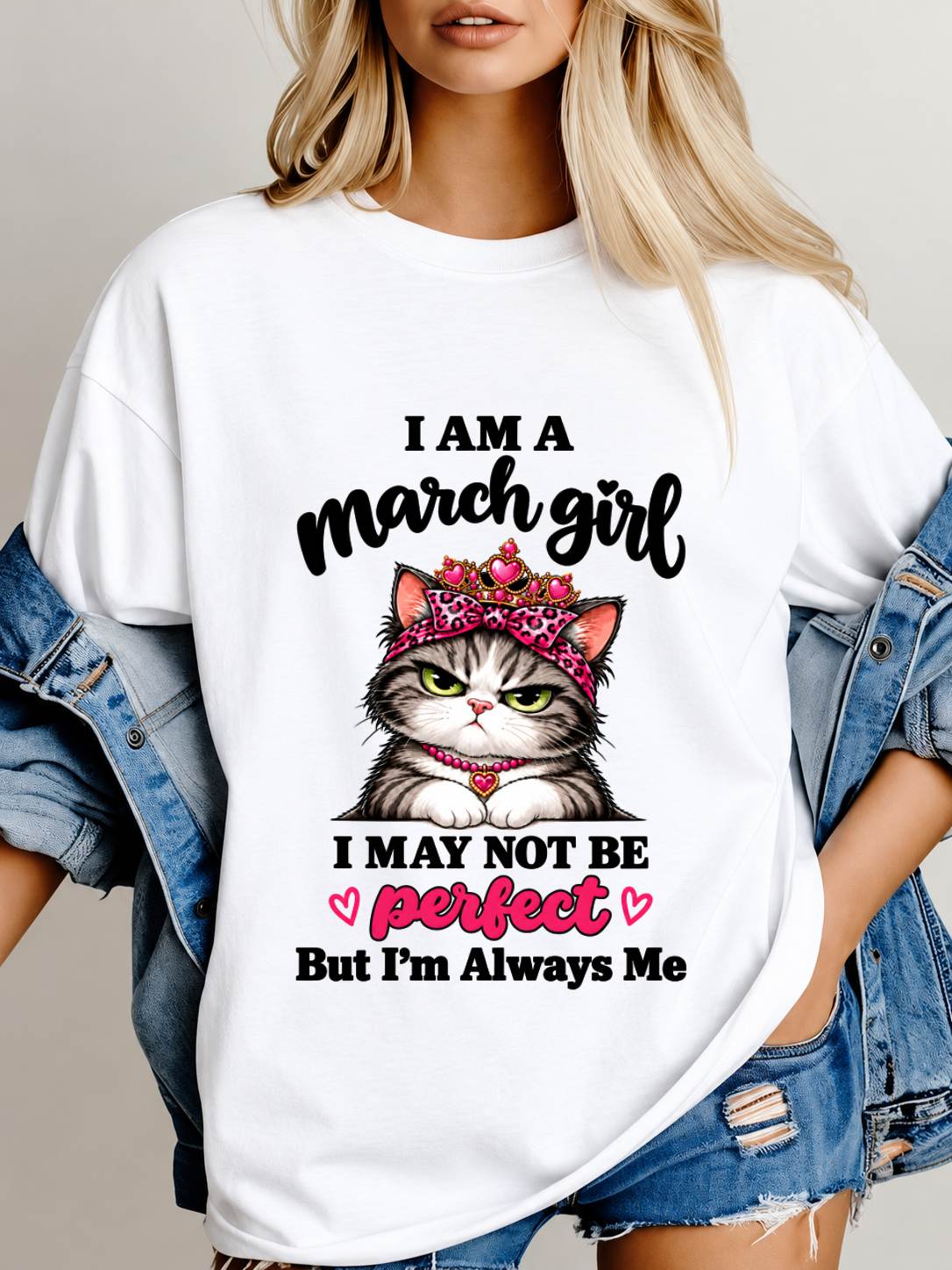 MARCH GIRL CAT SHIRT – ALWAYS ME - FOR WOMEN - TLEE03 (SKU2610-100-03)