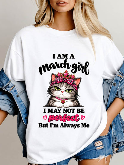 MARCH GIRL CAT SHIRT – ALWAYS ME - FOR WOMEN - TLEE03 (SKU2610-100-03)