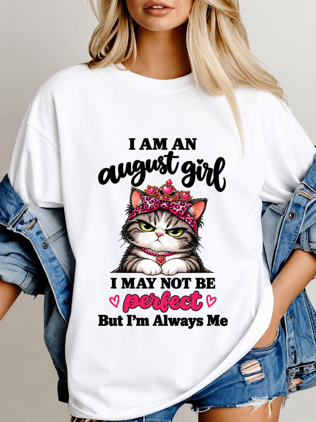 AUGUST GIRL CAT SHIRT – ALWAYS ME - FOR WOMEN - TLEE08 (SKU2610-100-08)