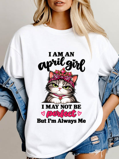 APRIL GIRL CAT SHIRT – ALWAYS ME - FOR WOMEN - TLEE04 (SKU2610-100-04)