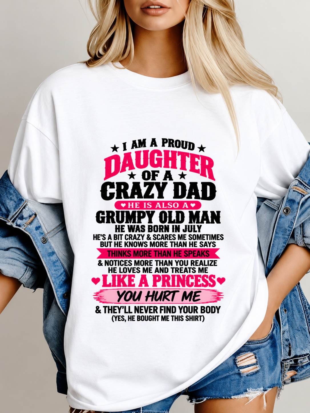 JULY - PROUD DAUGHTER OF A CRAZY DAD - FROM DAD - TLEE07 (SKU2610-540-07)