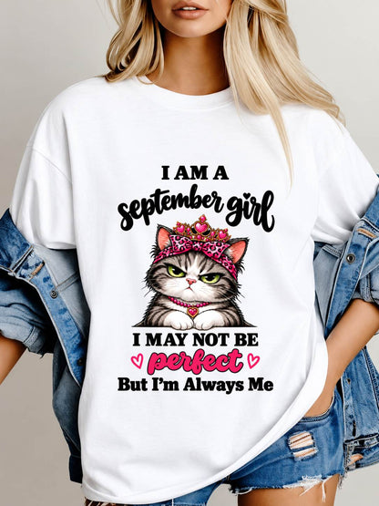 SEPTEMBER GIRL CAT SHIRT – ALWAYS ME - FOR WOMEN - TLEE09 (SKU2610-100-09)