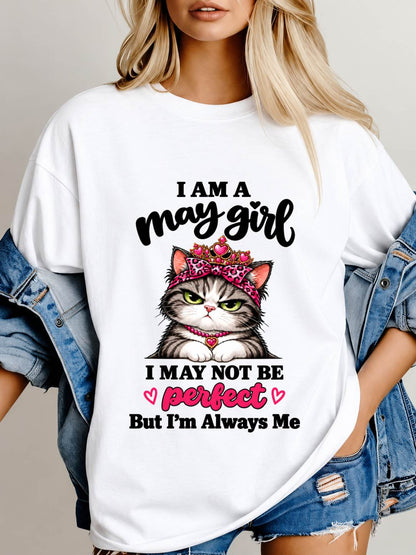 MAY GIRL CAT SHIRT – ALWAYS ME - FOR WOMEN - TLEE05 (SKU2610-100-05)