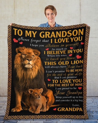 Special Gift For Your Grandson Blanket - From Grandpa (SKUB09-113)
