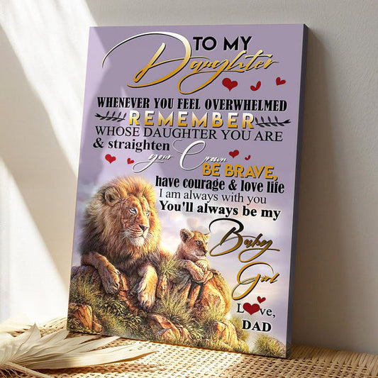 To My Daughter From Dad Canvas