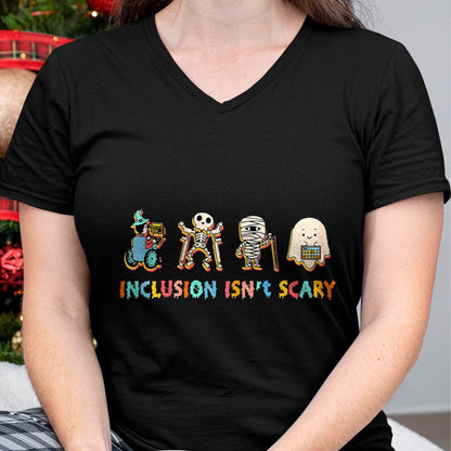 Hallowen Shirts for Family, Funny hallowen shirts, Hallowen Unisex T-Shirt/Hoodie/Sweatshirt HLT00 - Inclusion Isn't Scary Slp Halloween Sped Teacher T-Shirt