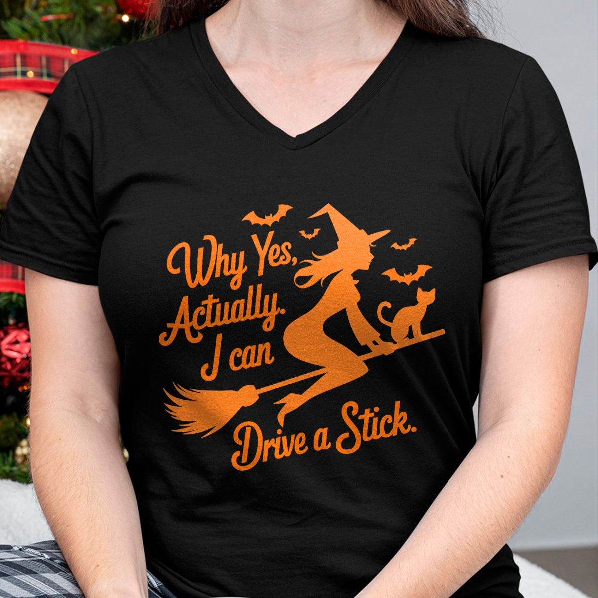 Hallowen Shirts for Family, Funny hallowen shirts, Hallowen Unisex T-Shirt/Hoodie/Sweatshirt HLT00 - Why Yes Actually I Can Drive A Stick Funny Halloween Witch T-Shirt