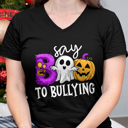 Hallowen Shirts for Family, Funny hallowen shirts, Hallowen Unisex T-Shirt/Hoodie/Sweatshirt HLT00 - Say Boo To Bullying Orange Anti Bullying Unity Day Halloween T-Shirt