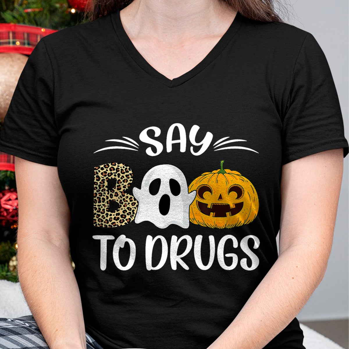 Hallowen Shirts for Family, Funny hallowen shirts, Hallowen Unisex T-Shirt/Hoodie/Sweatshirt HLT00 - Say Boo To Drugs Red Ribbon Week Awareness Funny Halloween T-Shirt