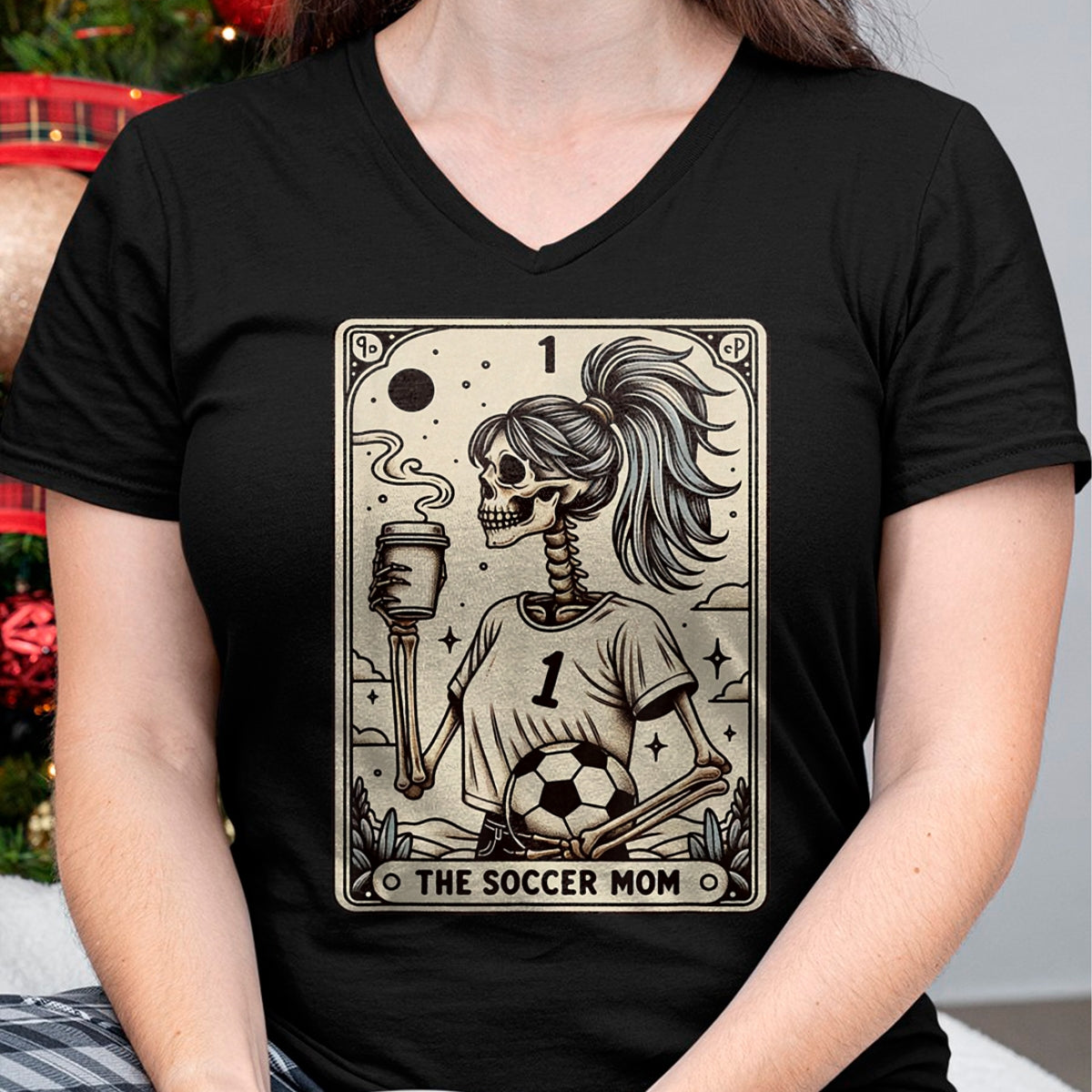 Hallowen Shirts for Family, Funny hallowen shirts, Hallowen Unisex T-Shirt/Hoodie/Sweatshirt HLT00 - Soccer Mom Tarot Card, Vintage Halloween Soccer Mama Sweatshirt