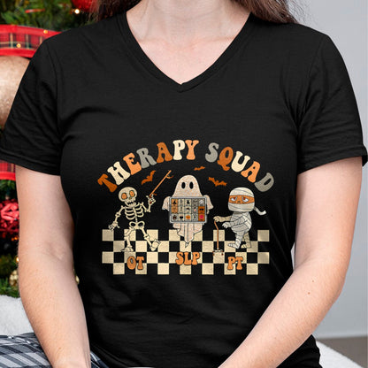Hallowen Shirts for Family, Funny hallowen shirts, Hallowen Unisex T-Shirt/Hoodie/Sweatshirt HLT00 - Retro Therapy Squad SLP OT PT Team Halloween Speech Physical T-Shirt
