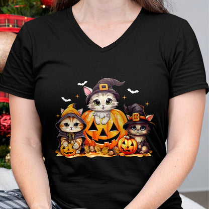 Hallowen Shirts for Family, Funny hallowen shirts, Hallowen Unisex T-Shirt/Hoodie/Sweatshirt HLT00 - Halloween Cat Shirt For Women Girls Pumpkin Spooky Season T-Shirt