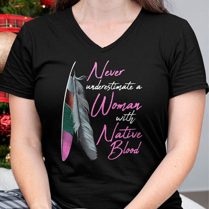 Native American T-Shirts, Vintage Native American Unisex T-Shirt/Hoodie/Sweatshirt HLT00 - Native American Indian A Woman With Native Blood T-Shirt (1)