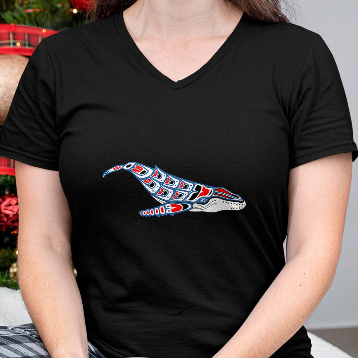 Native American T-Shirts, Vintage Native American Unisex T-Shirt/Hoodie/Sweatshirt HLT00 - Native American Art Humpback Whale Pacific Northwest T-Shirt