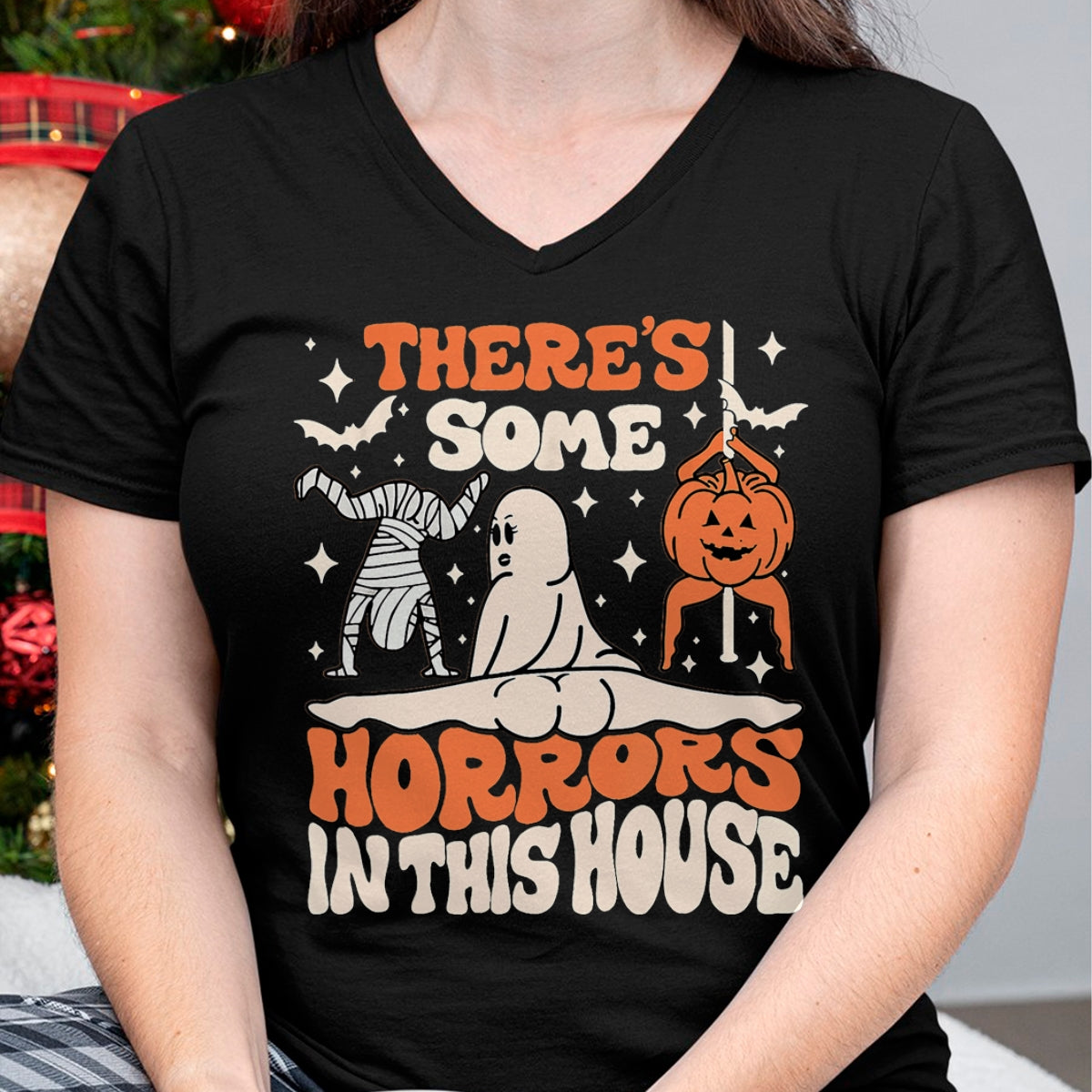 Hallowen Shirts for Family, Funny hallowen shirts, Hallowen Unisex T-Shirt/Hoodie/Sweatshirt HLT00 - There's Some Horrors In This House Ghost Pumpkin Halloween T-Shirt