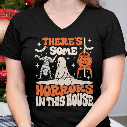 Hallowen Shirts for Family, Funny hallowen shirts, Hallowen Unisex T-Shirt/Hoodie/Sweatshirt HLT00 - There's Some Horrors In This House Ghost Pumpkin Halloween T-Shirt
