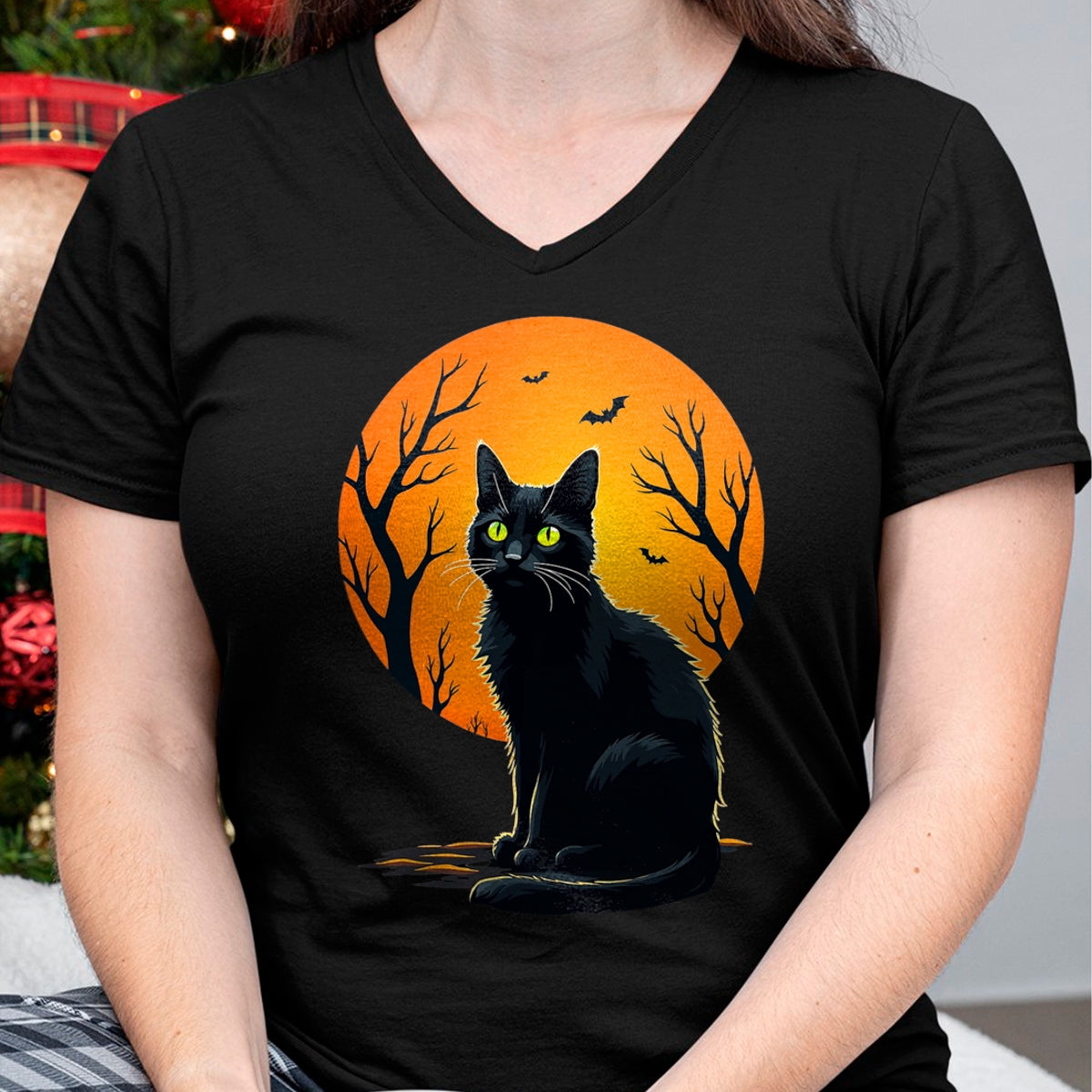 Hallowen Shirts for Family, Funny hallowen shirts, Hallowen Unisex T-Shirt/Hoodie/Sweatshirt HLT00 - Vintage Scary Halloween Cat Costume Retro Halloween Cat T-Shirt