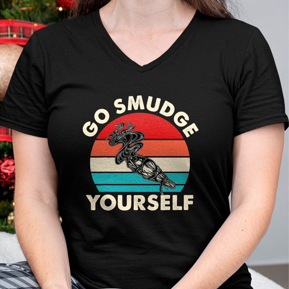 Native American T-Shirts, Vintage Native American Unisex T-Shirt/Hoodie/Sweatshirt HLT00 - Go Smudge Yourself Native American Funny Smudging Feather T-Shirt (1)