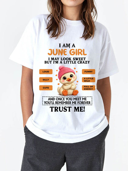 JUNE GIRL - SWEET, LOUD, AND A LITTLE WILD, FULL OF LIFE AND ENERGY - FOR WOMEN - TLEE06 (SKU2603-200-06)