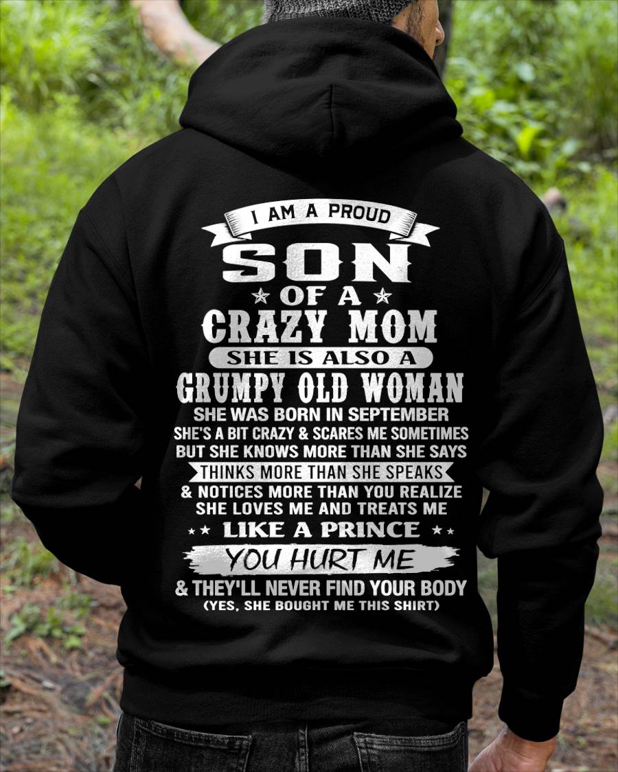 SEPTEMBER - PROUD SON OF A CRAZY MOM - FROM MOM - TLEE09 (SKU2606-127-09)