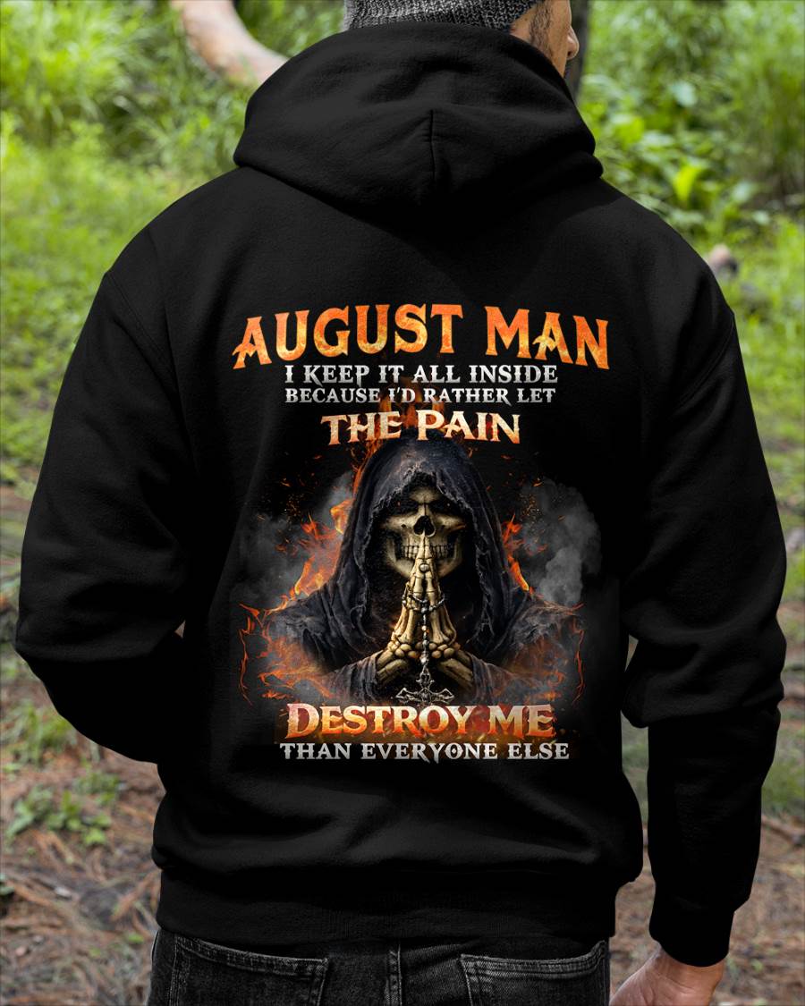 AUGUST MAN SKULL SHIRT – I KEEP IT ALL INSIDE DARK GOTHIC T-SHIRT - FOR MAN - TLEE08 (SKU2604-136-08)
