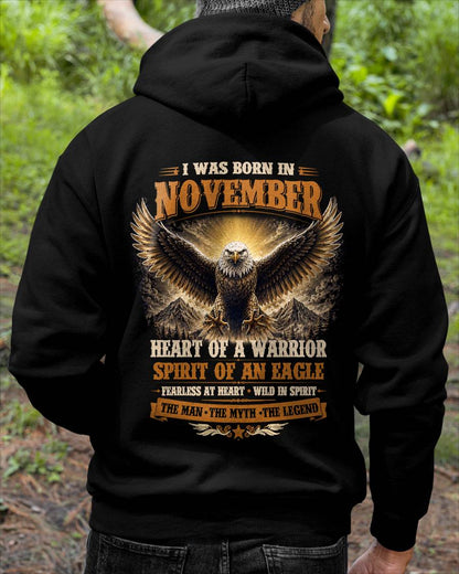 NOVEMBER BORN WARRIOR EAGLE SHIRT DESIGN - FOR MAN - TLEE11 (SKU2605-225-11)