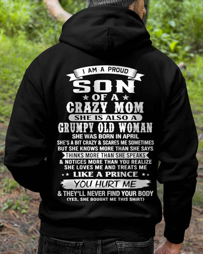 APRIL - PROUD SON OF A CRAZY MOM - FROM MOM - TLEE04 (SKU2606-127-04)