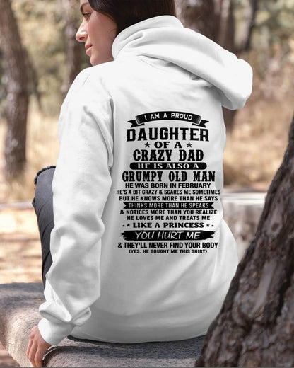FEBRUARY - FUNNY DAD AND DAUGHTER SHIRT - FROM DAD - TLEE02 (SKU2606-394-02)