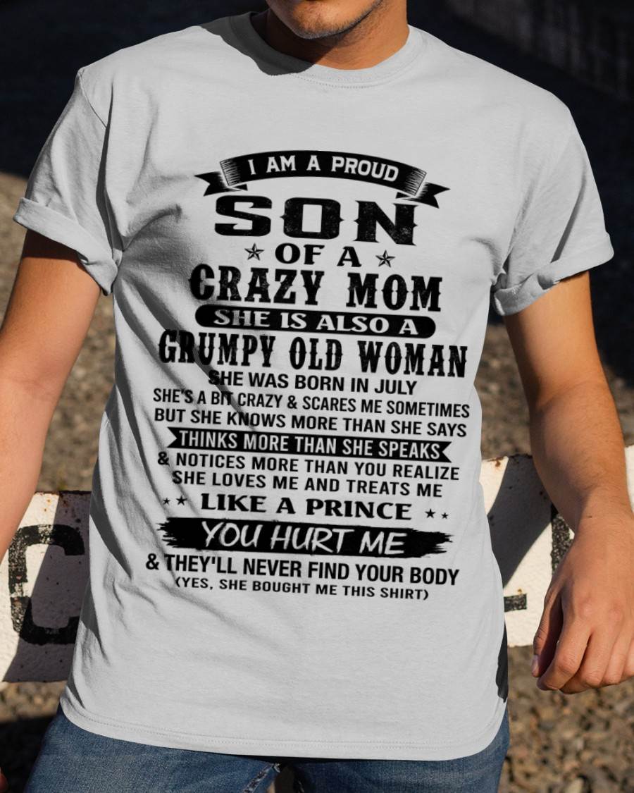 JULY - PROUD SON OF A FREAKIN' AWESOME MOM - FROM MOM - TLEE07 (SKU2607-60-07)