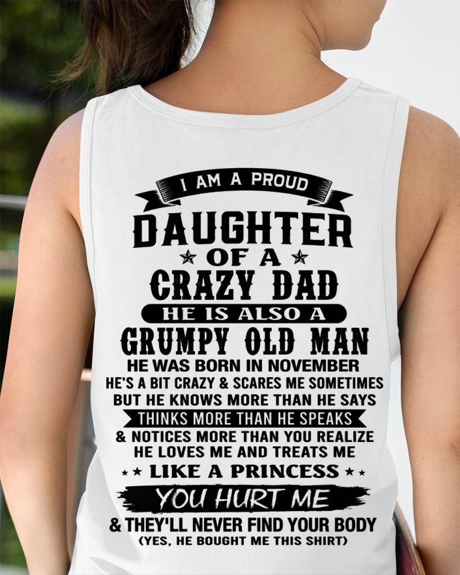 NOVEMBER - FUNNY DAD AND DAUGHTER SHIRT - FROM DAD - TLEE11 (SKU2606-394-11)