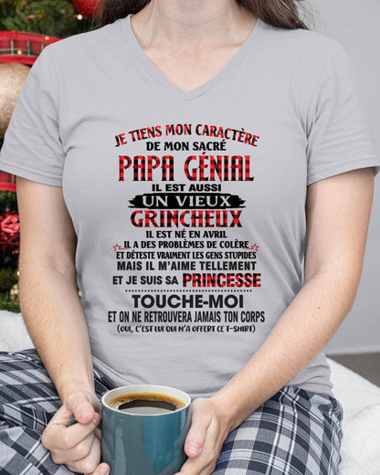 AVRIL / FILLE À PAPA GÂTÉE ET FIÈRE - CADEAU DE PAPA - TLEE04 (SKU2605-355-04)