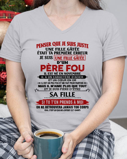 NOVEMBRE / PAPA FOU, FILLE GÂTÉE - CADEAU DE PAPA - TLEE11 (SKU2605-354-11)