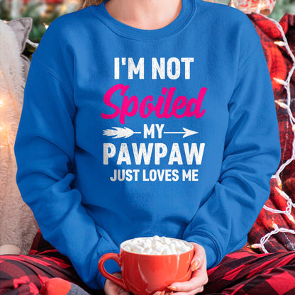 Best Wife Shirt, Wife and Husband Unisex T-Shirt/Hoodie/Sweatshirt HLT00 - I'm Not Spoiled My Pawpaw Just Loves Me Kids Girls Toddler T-Shirt
