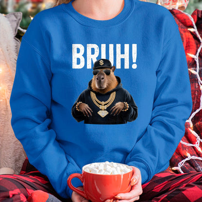 Cute Capybara Shirt, Funny Capybara Unisex T-Shirt/Hoodie/Sweatshirt HLT00 - Stylish Hip Hop Capybara Long Sleeve T-Shirt