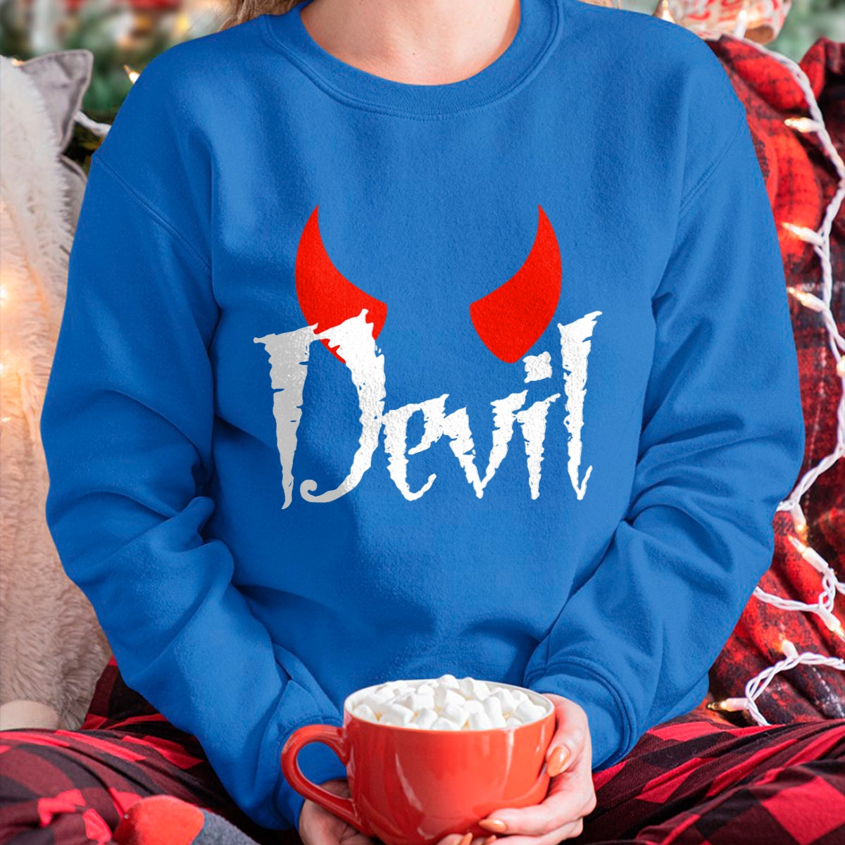 Hallowen Shirts for Family, Funny hallowen shirts, Hallowen Unisex T-Shirt/Hoodie/Sweatshirt HLT00 - Devil Halloween Matching Couple Girlfriend T-Shirt
