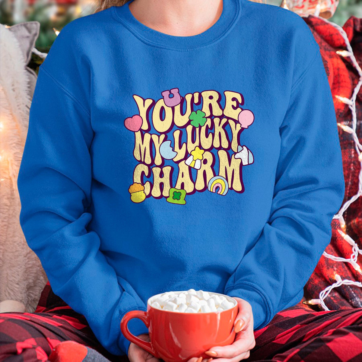 Gift for Mom Shirt, Funny Mom Unisex T-Shirt/Hoodie/Sweatshirt HLT00 - Groovy You_re My Lucky Charm Feeling Lucky St.Patrick_ Day T-Shirt
