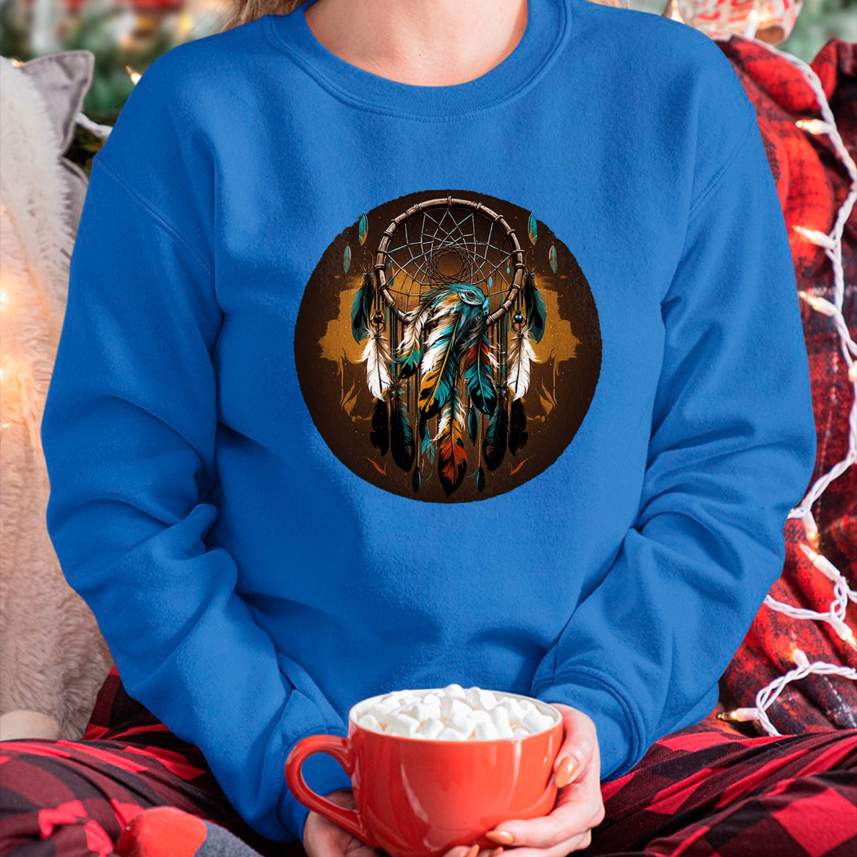 Native American T-Shirts, Vintage Native American Unisex T-Shirt/Hoodie/Sweatshirt HLT00 - Native American Dreamcatcher Indian Design
