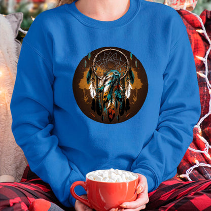 Native American T-Shirts, Vintage Native American Unisex T-Shirt/Hoodie/Sweatshirt HLT00 - Native American Dreamcatcher Indian Design