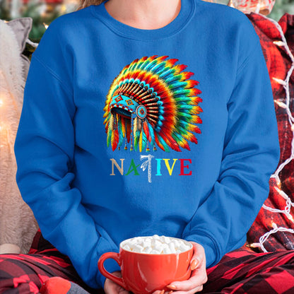Native American T-Shirts, Vintage Native American Unisex T-Shirt/Hoodie/Sweatshirt HLT00 - Native American Indian Day Pride Indigenous Cherokee Costume
