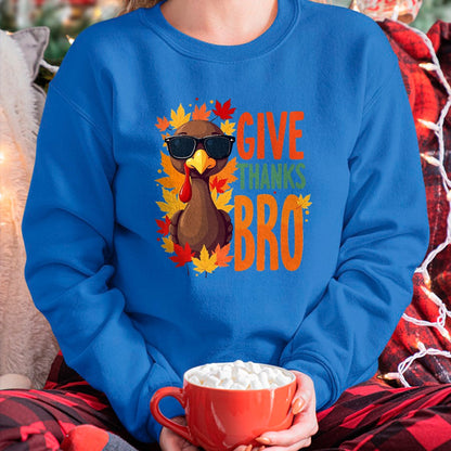 Best Thanksgiving Family Shirt , Funny Thanksgiving UnisexT-Shirt/Hoodie/Sweatshirt HLT00 - Give Thanks Bro Cute Turkey Toddler Thankful Thanksgiving T-Shirt, Men, Black, 3X-Large