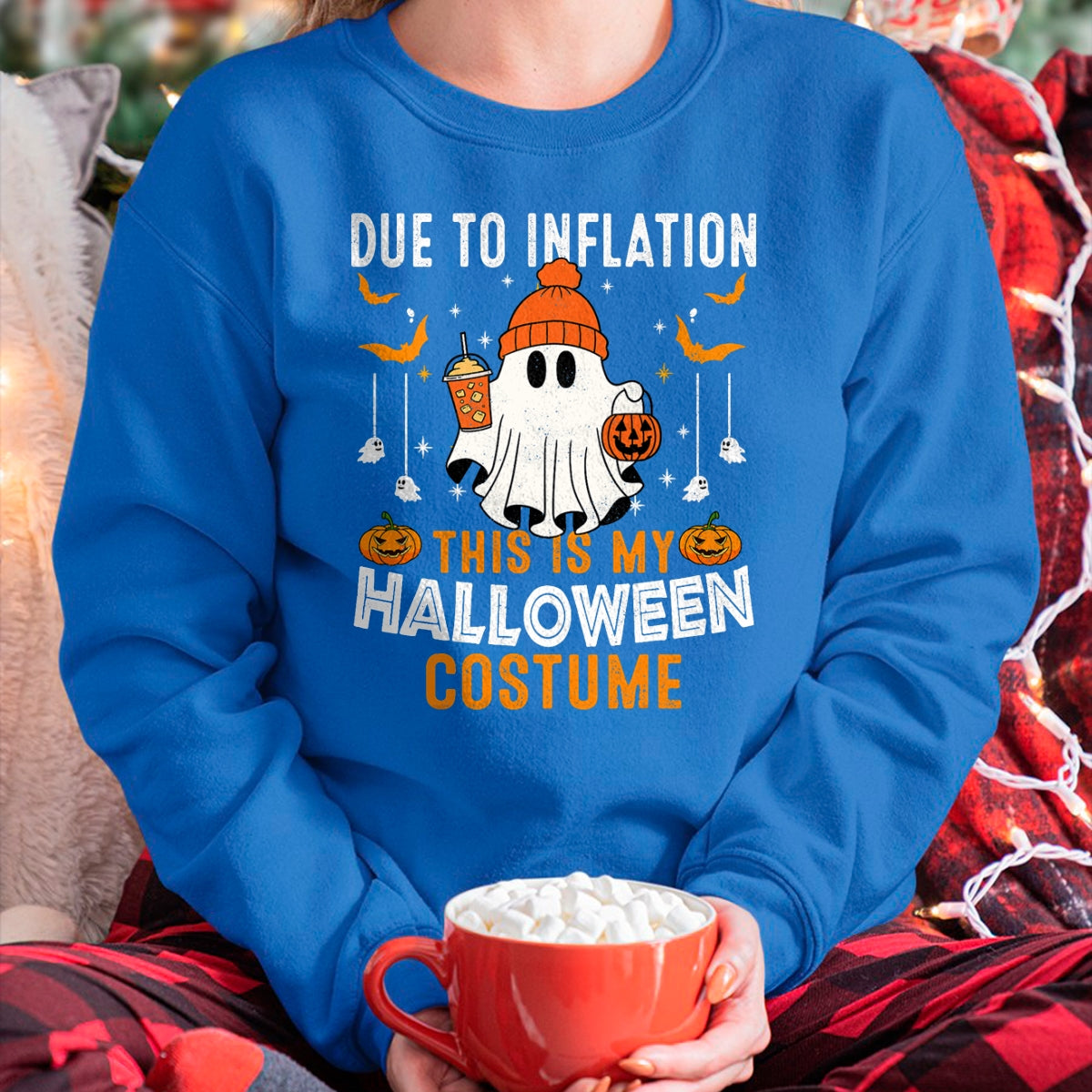 Hallowen Shirts for Family, Funny hallowen shirts, Hallowen Unisex T-Shirt/Hoodie/Sweatshirt HLT00 - Due To Inflation This Is My Halloween Costume Funny Pumpkins T-Shirt