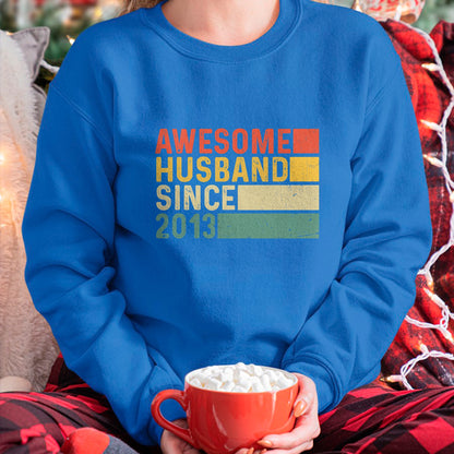 Best Wife Shirt, Wife and Husband Unisex T-Shirt/Hoodie/Sweatshirt HLT00 - 11th Wedding Anniversary Epic Awesome Husband Since 2013 T-Shirt